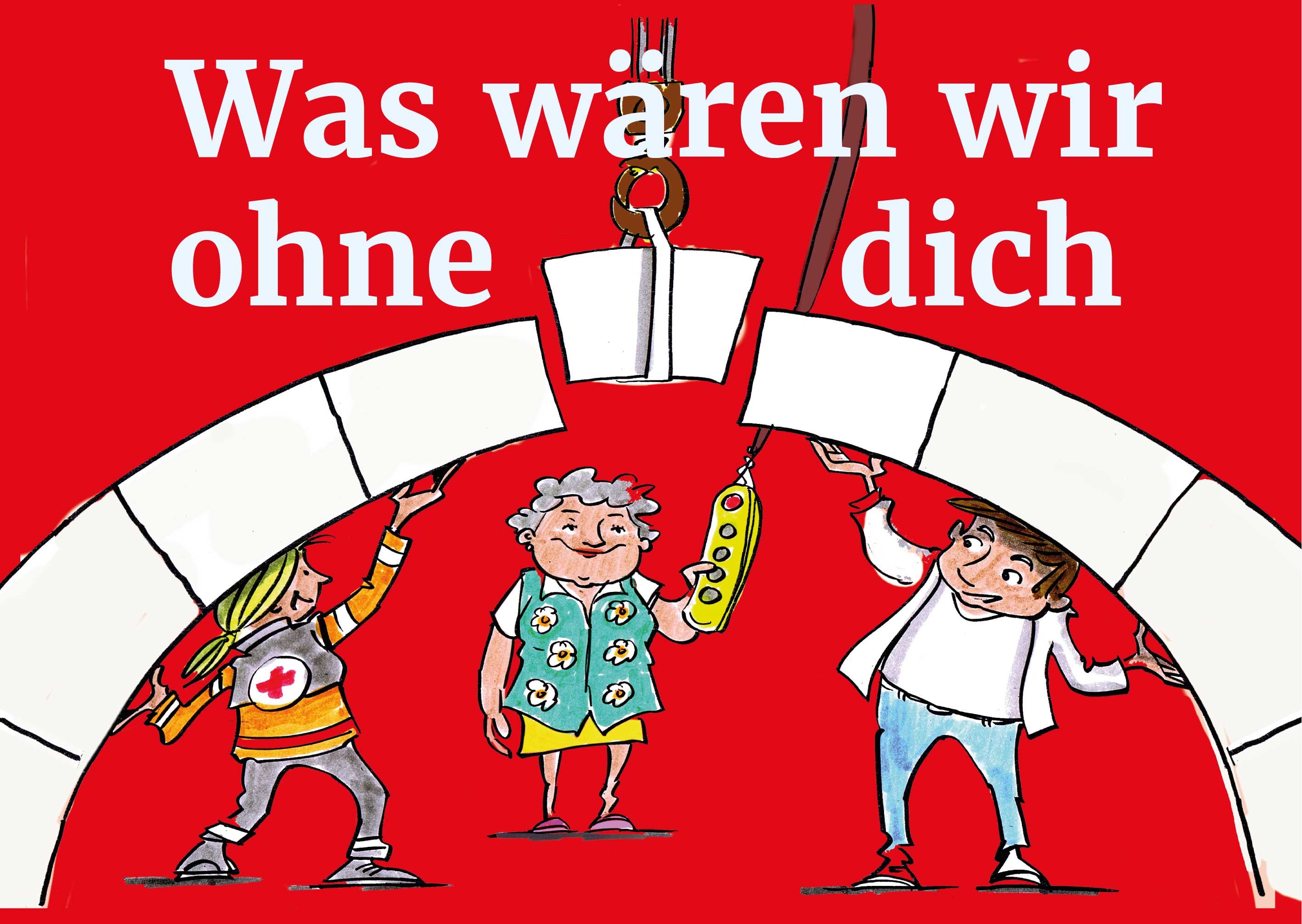 Was wären wir ohne dich - Die Oma macht die Brücke heil.